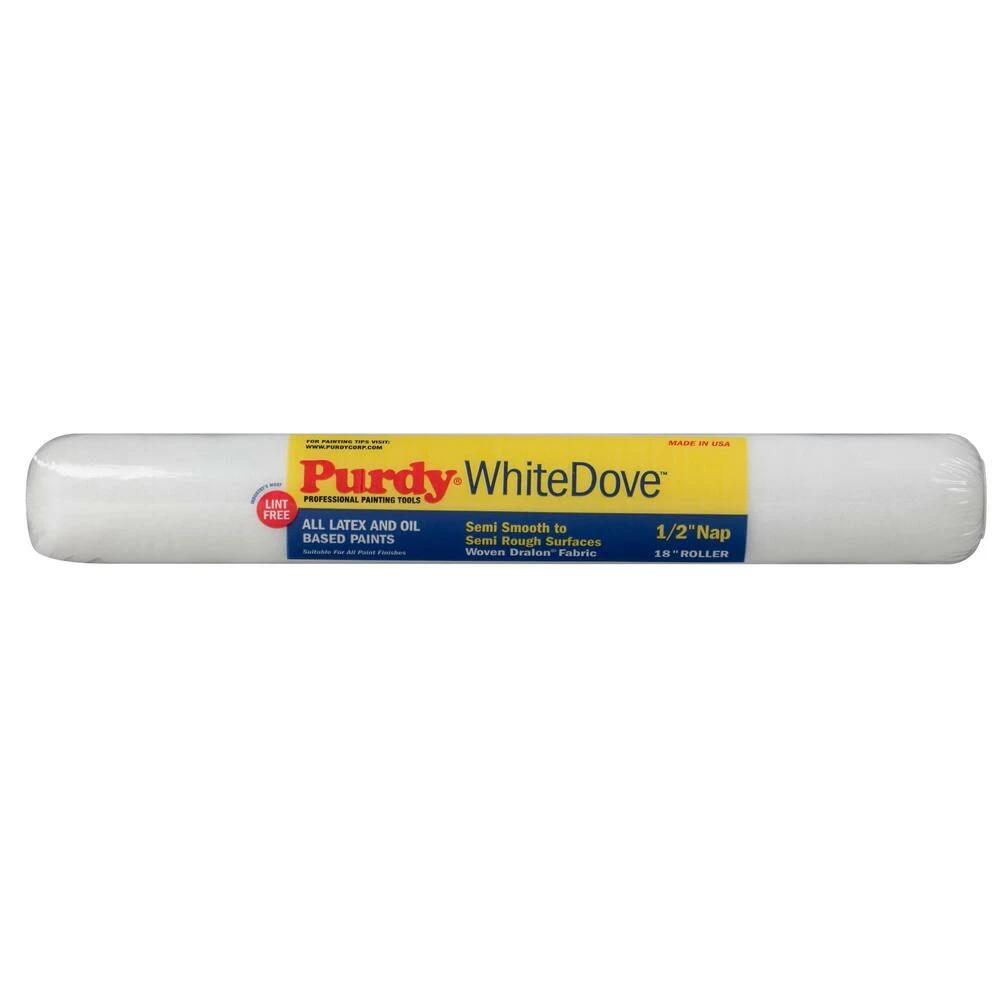 Purdy® WhiteDove™ 18 in x 1/2 in Nap Woven Dralon™ Fabric Paint Roller Cover