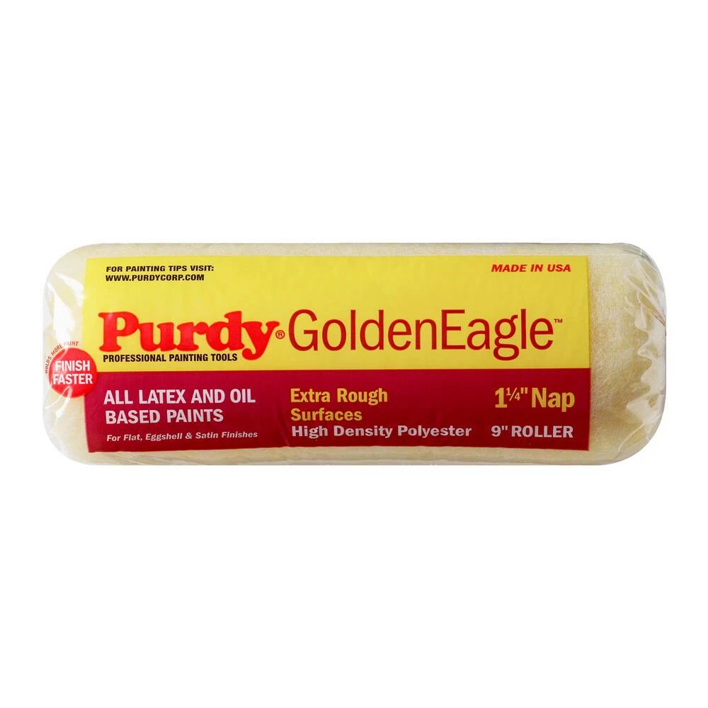 Purdy® GoldenEagle™ 9 in x 1-1/4 in Nap High Density Polyester Paint Roller Cover