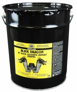 WHITLAM Black Dragon 5 gal. Asphalt Paint in Black