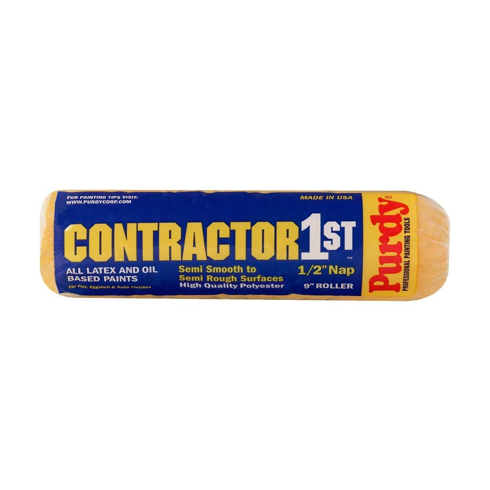 Purdy® Contractor 1st™ 9 in x 1/2 in Nap High Quality Polyester Paint Roller Cover