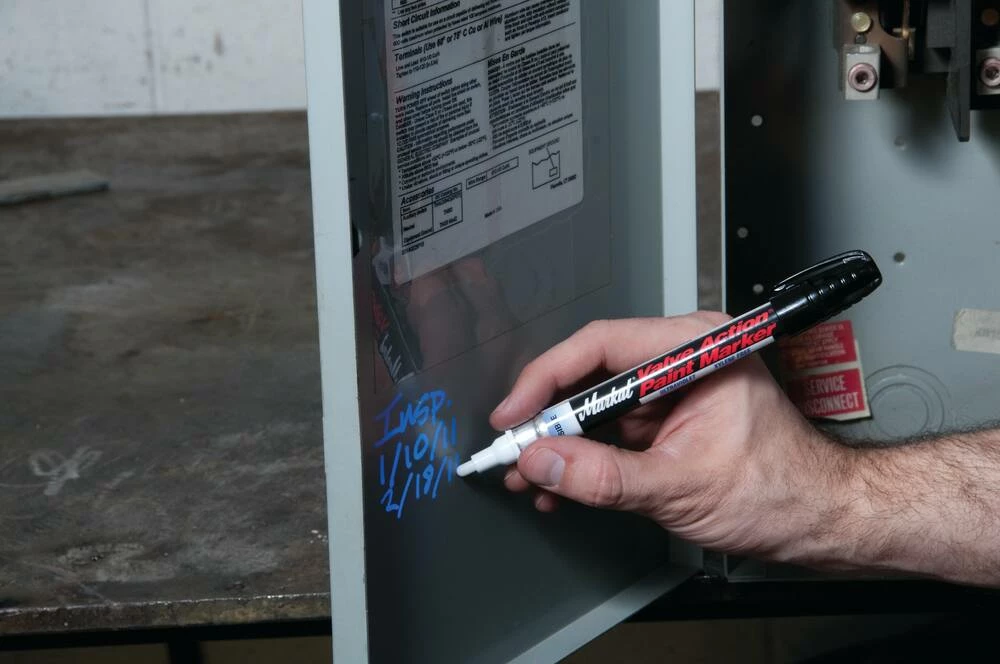 Markal® Valve Action® Paint Marker in Invisible Blue - Image 2