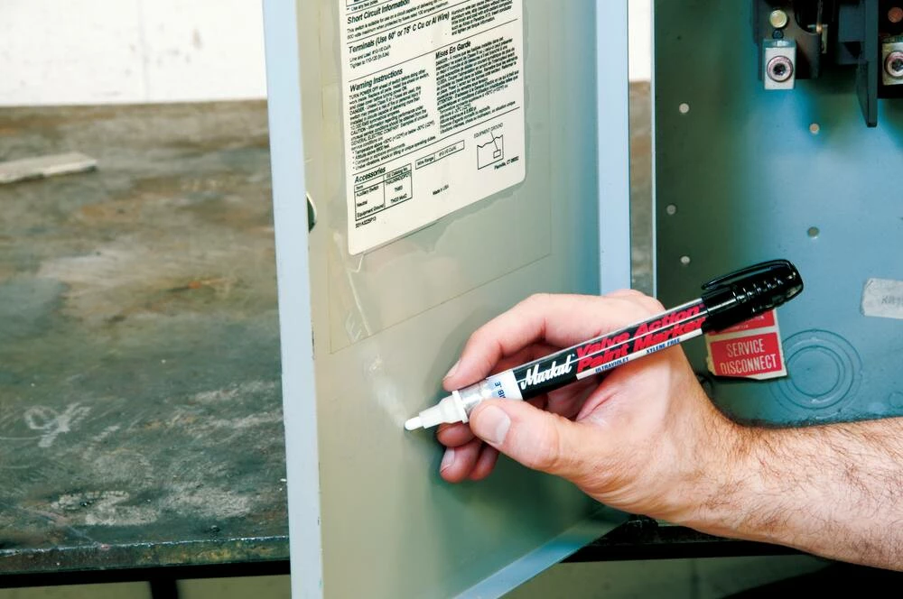 Markal® Valve Action® Paint Marker in Invisible Blue - Image 3