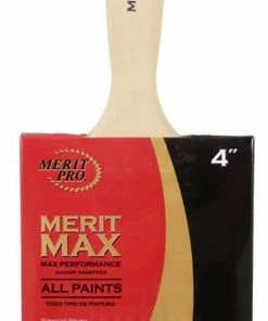 MG Distribution Merit MAX 4 in. Interior or Exterior Paint Brush with Beaver Tail Style Handle