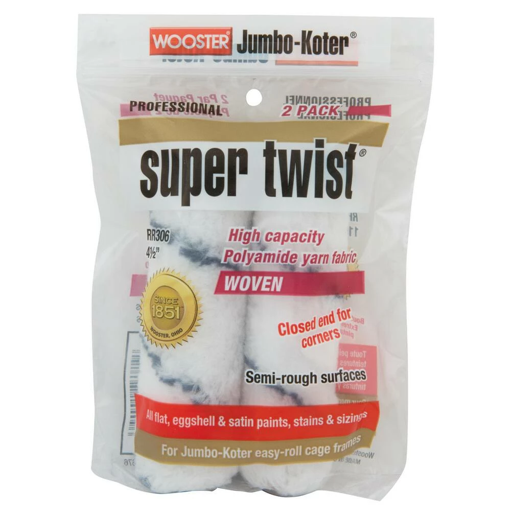 Wooster® Jumbo-Koter® 4-1/2 in. Smooth to Rough Roller Cover