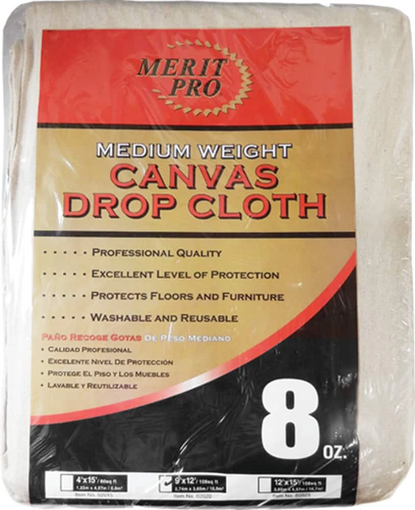 MG Distribution 4 x 15 ft. 8 oz. Canvas Drop Cloth