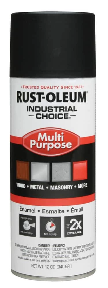 Rust-Oleum® 12 oz. Industrial Spray Paint in Semi Flat Black