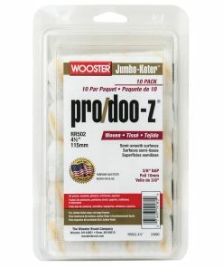 Wooster® Jumbo-Koter® Pro/Doo-Z® 6-3/4 x 9-1/2 in. Plastic and Fabric Mini Roller in White and Gold (Pack of 10)