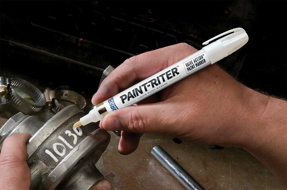 Markal® Valve Action® 1/8 in. Paint Marker in White - Image 6