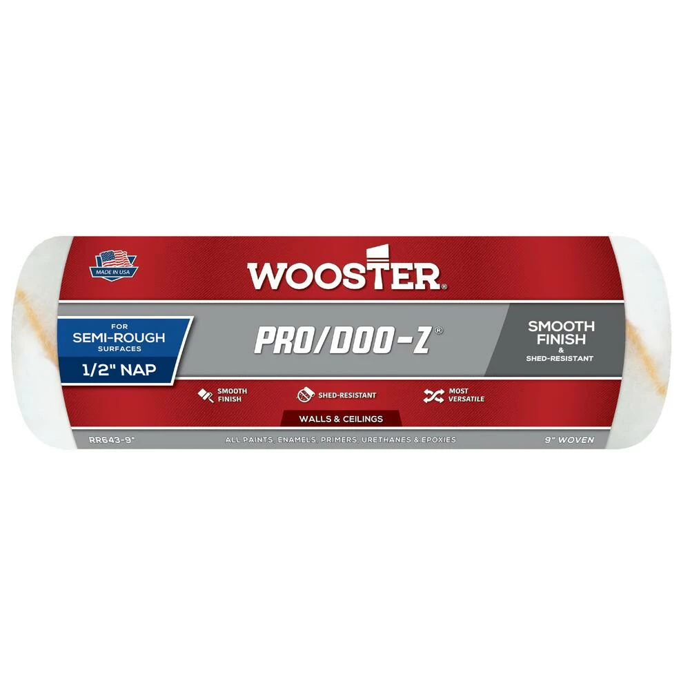 Wooster® Pro/Doo-Z® 9 x 1/2 in. Plastic Woven Fabric Roller Cover