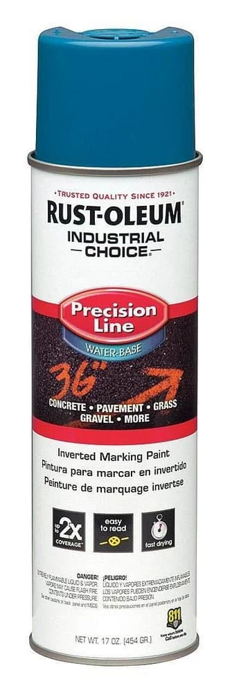 Rust-Oleum® Industrial Choice™ Precision Line® M1800 System 17 oz. Marking Spray Water Based in Caution Blue