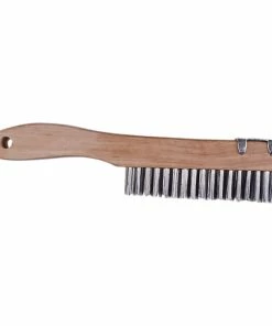 MG Distribution 4 x 16 in. Steel Wire Brush with Scraper in Brown