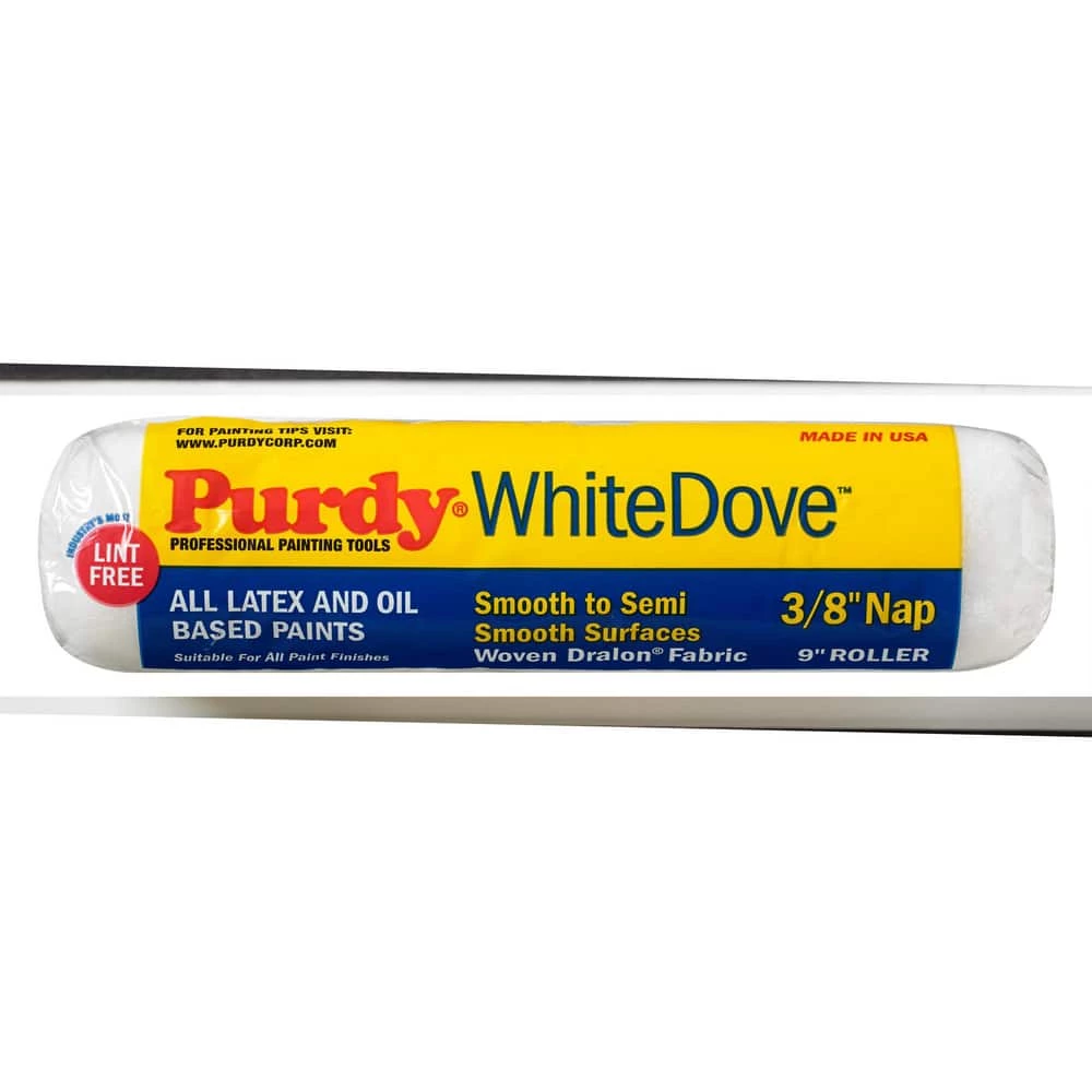 Purdy® WhiteDove™ 9 in x 3/8 in Nap Woven Dralon™ Fabric Paint Roller Cover