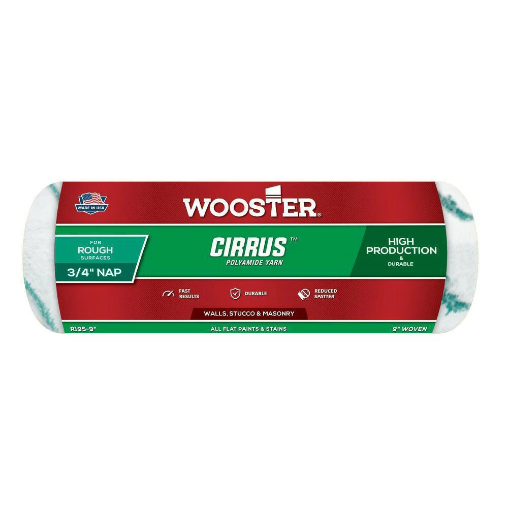 Wooster® Cirrus™ 3/4 in. Plastic and Yarn Fabric Roller Cover