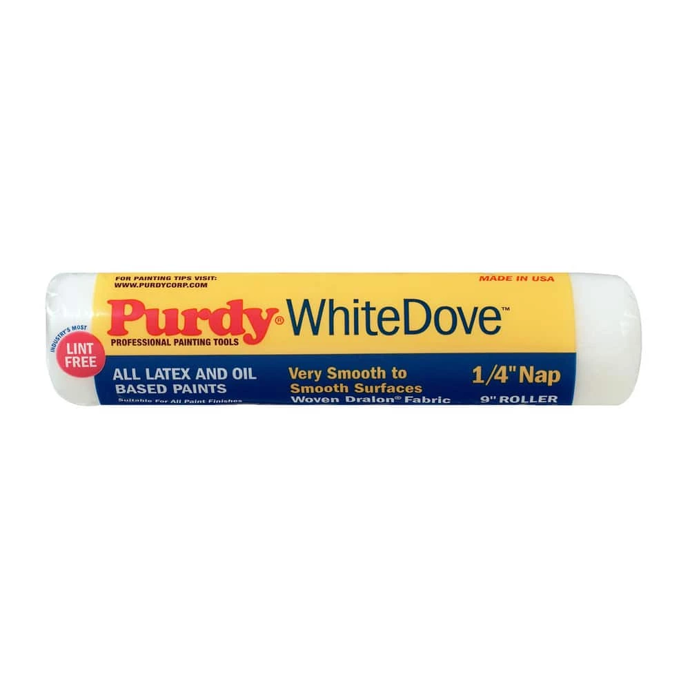 Purdy® WhiteDove™ 9 in x 1/4 in Nap Woven Dralon™ Fabric Paint Roller Cover