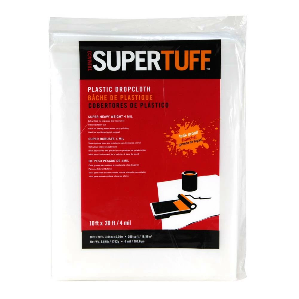 Trimaco 10 x 20 ft. Plastic Drop Cloth