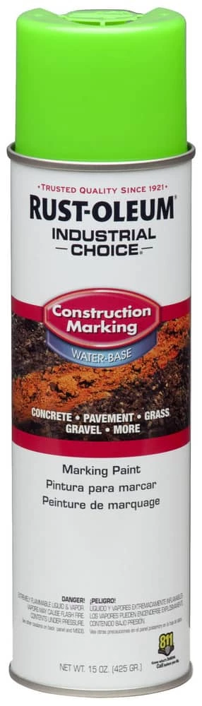 Rust-Oleum® Industrial Choice® M1400 System 17 oz. Marking Spray Water Based in Fluorescent Green