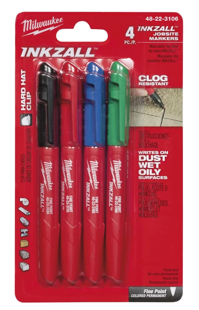 Milwaukee® Inkzall™ 5-1/2 in. Fine Point Colored Marker