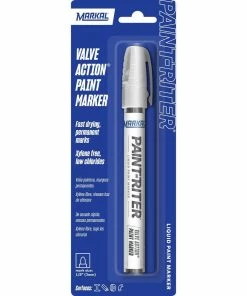 Markal® Valve Action® 5-3/4 in. Paint Marker in White