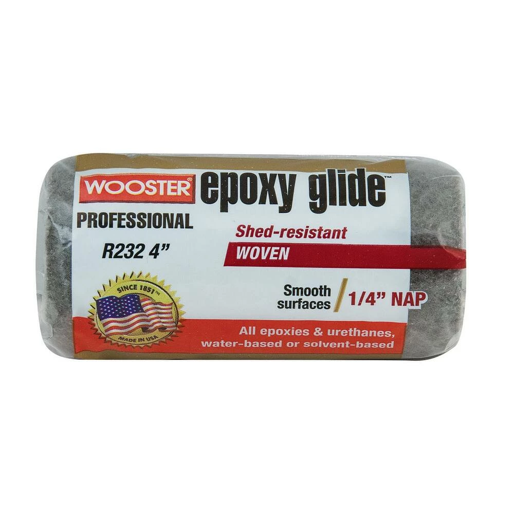 Wooster® 4 in. Epoxy Glide Roller Cover with 1/4 in. Nap
