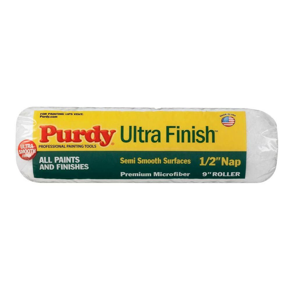 Purdy® Ultra Finish® 9 in x 1/2 in Nap Premium Woven Microfiber Paint Roller Cover
