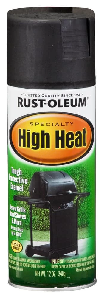 Rust-Oleum® 12 oz. High-Heat Barbeque Spray Paint in Black
