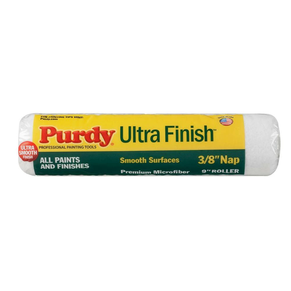 Purdy® Ultra Finish® 9 in x 3/8 in Nap Premium Woven Microfiber Paint Roller Cover