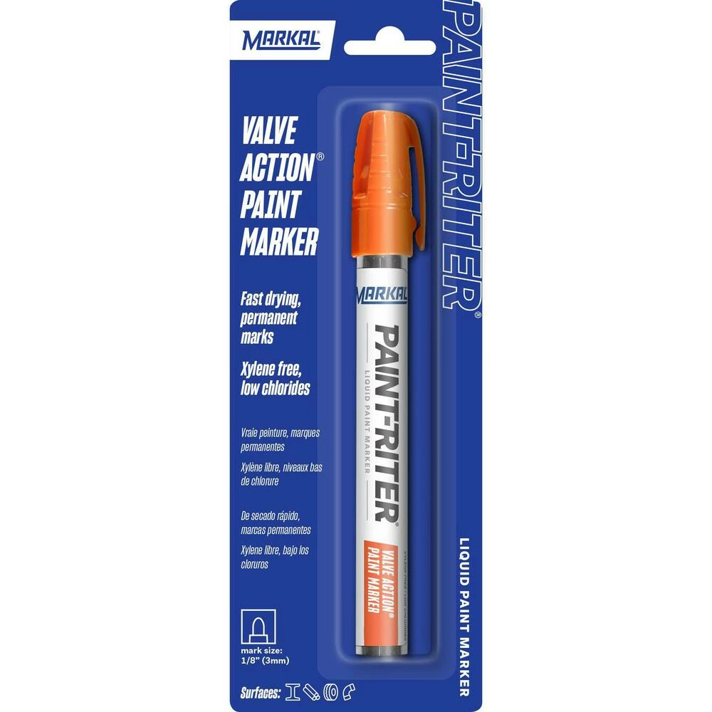 Markal® Valve Action® Paint Marker in Orange
