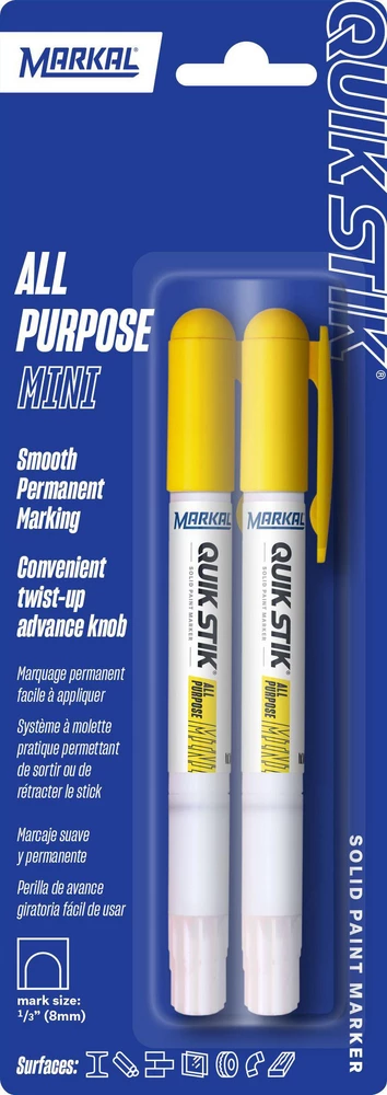 Markal® Quik Stik® 6 in. Solid Paint Marker in Yellow